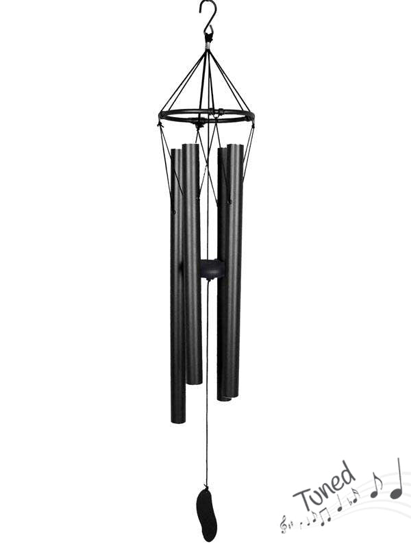 Wind Chime - Black - 4-Tubes Tuned Metal
