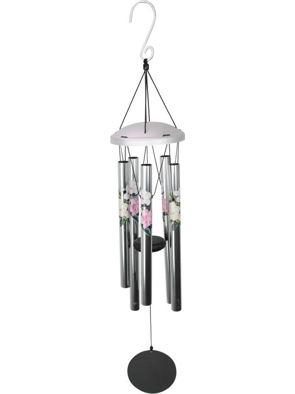 Wind Chime Flower Print Silver Tuned