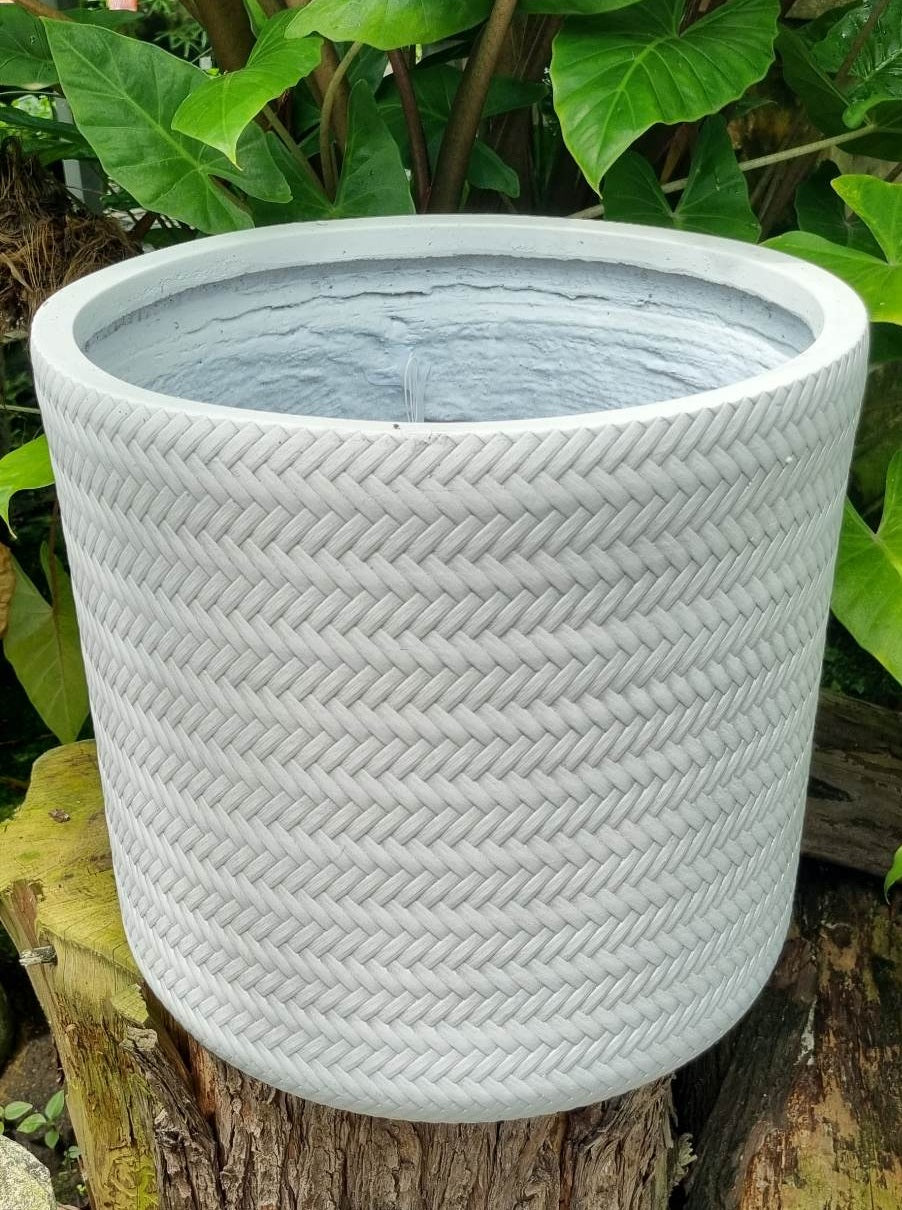 Bamboo Cylinder White