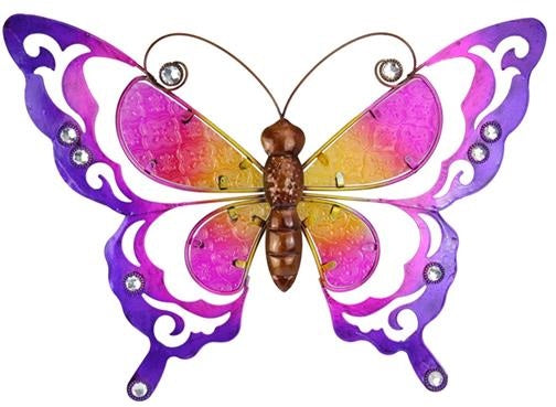 Butterfly Metal Glass Wall Art