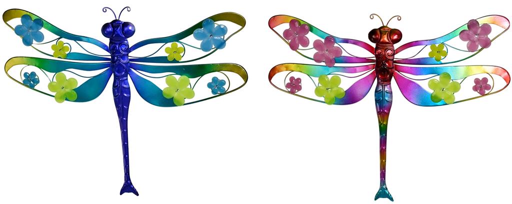 Dragonfly Metal Glass Wall Art