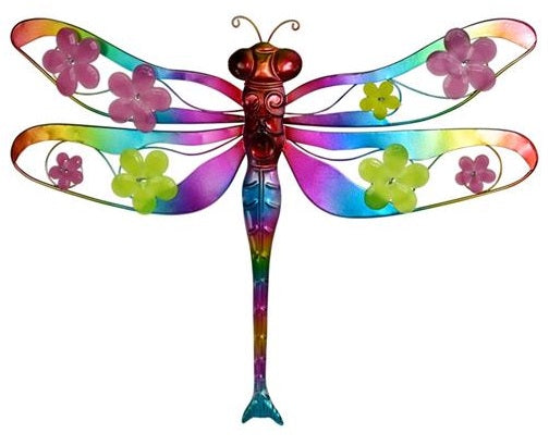 Dragonfly Metal Glass Wall Art
