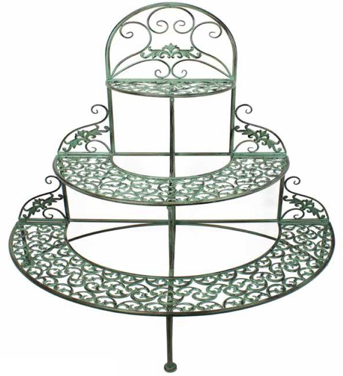 Deluxe Semi-Circle Metal Plant Stand