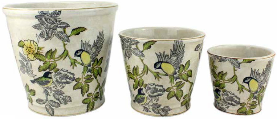 Round Pot Les Chardonnerets