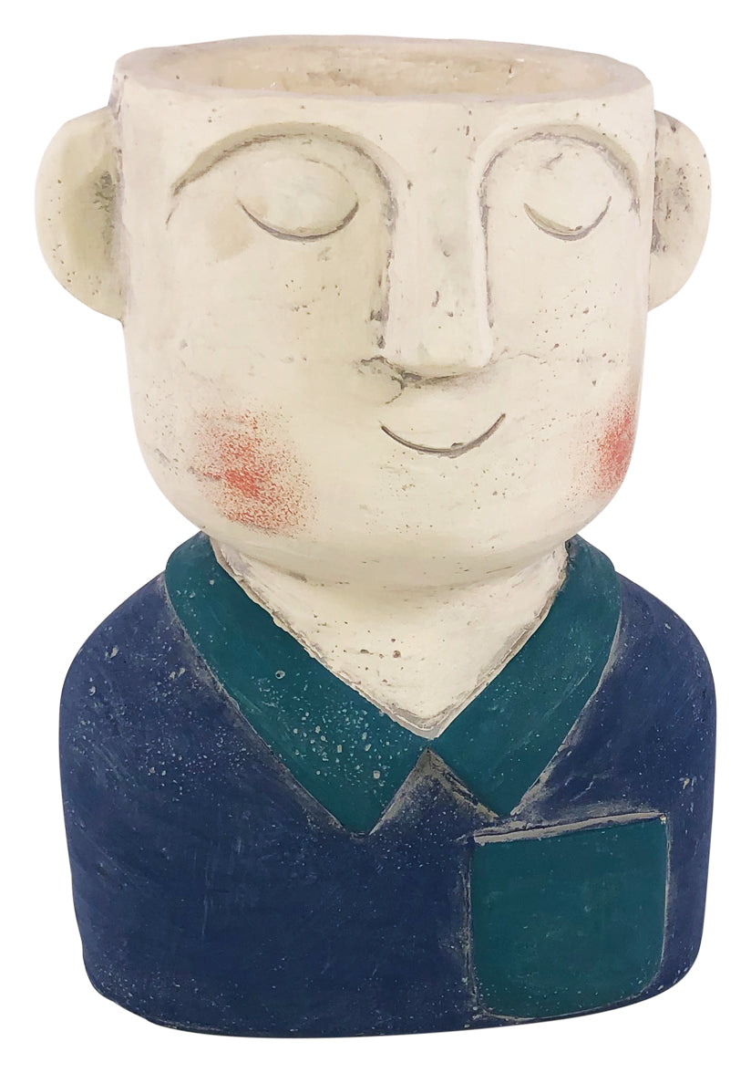 Man Planter Blue
