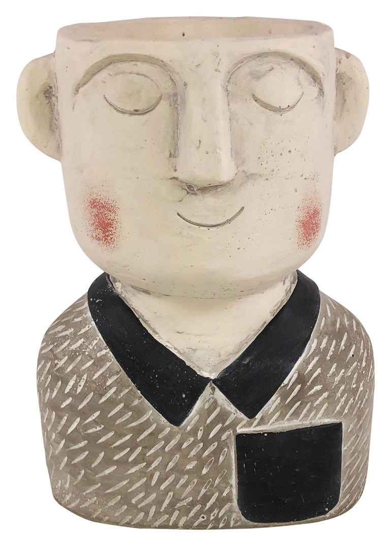 Man Planter Grey