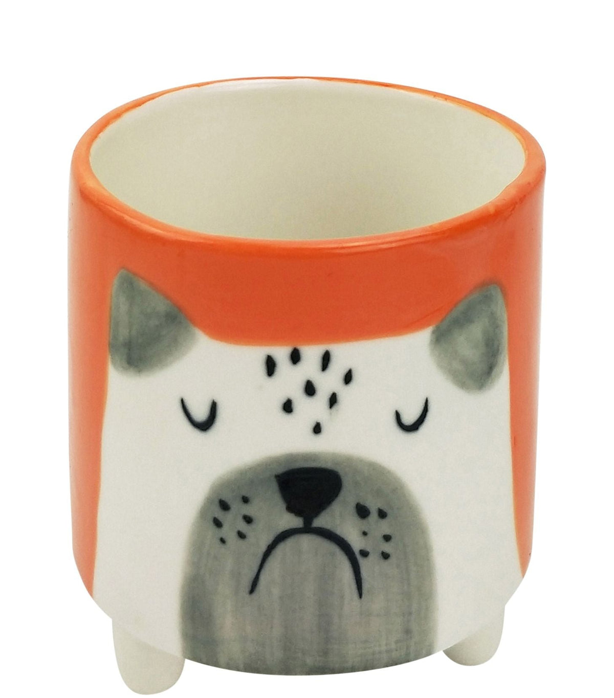 Quirky Dog Planter With Legs Orange