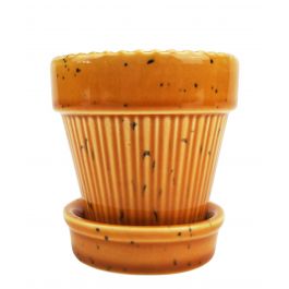 Mae Planter With Saucer Orange
