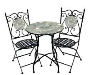 Steve Mosaic Table And Two Chairs