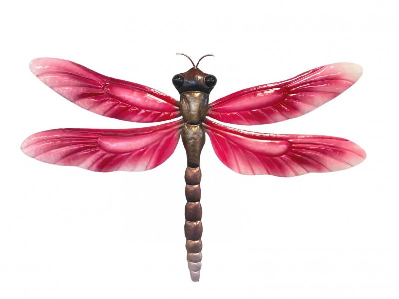 Pink Fuchsia Dragonfly Wall Art