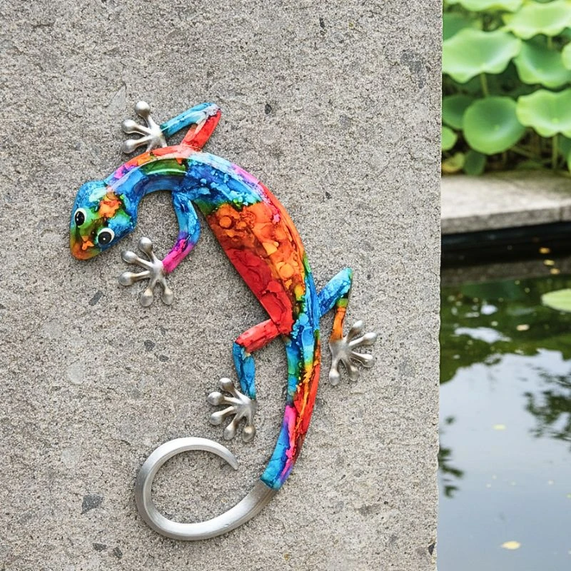 Rainbow Gecko Wall Art