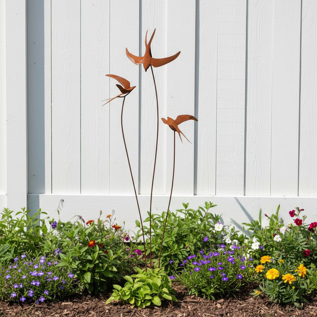 Swooping Swallows - Garden Stake