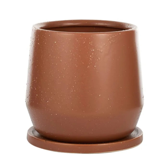 Pitot Ceramic Pot With Saucer