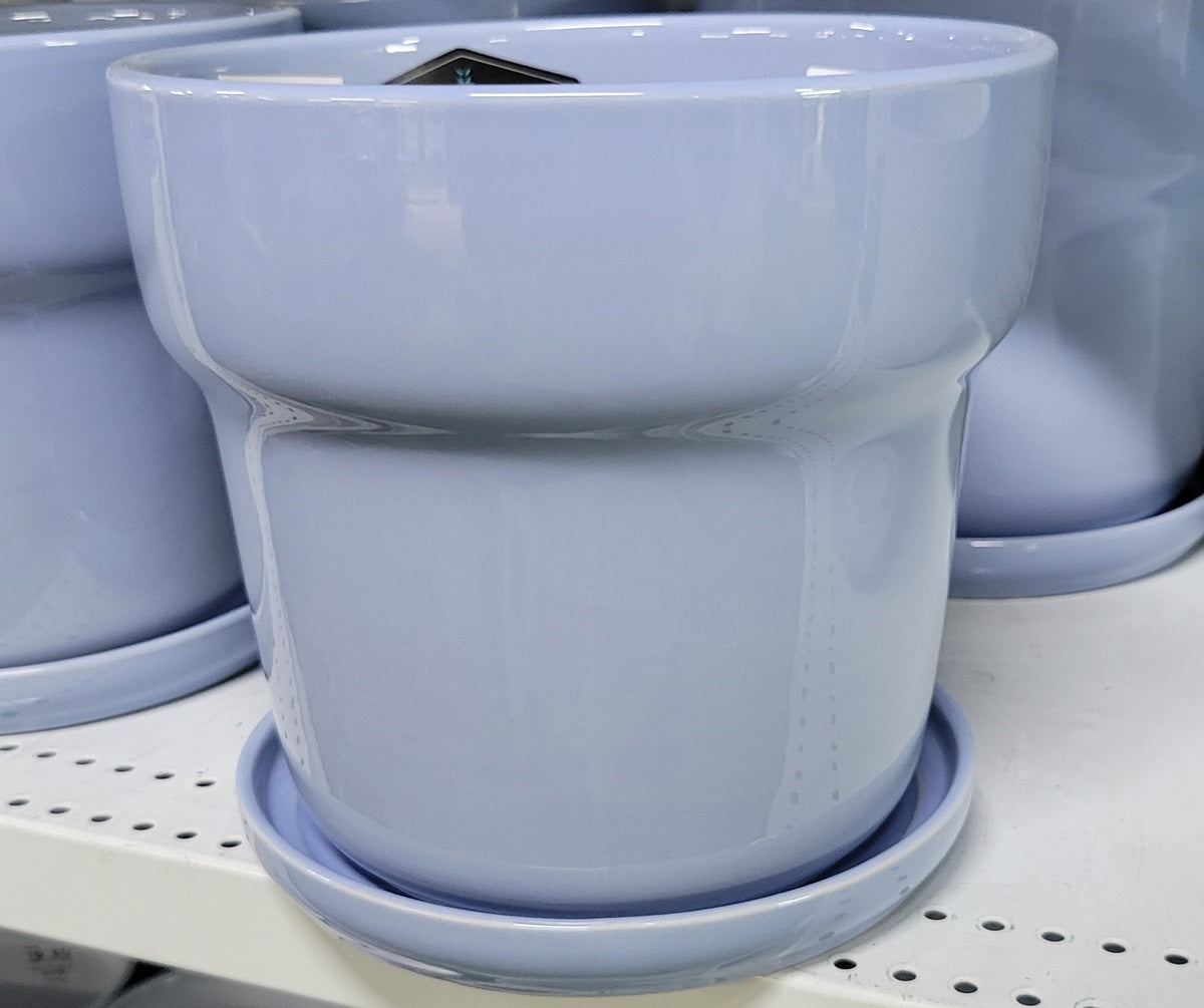 Bombora - Akira Collar Pot with Saucer - Sky Blue