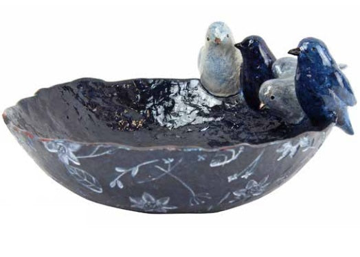 Four Birds on Water Bowl