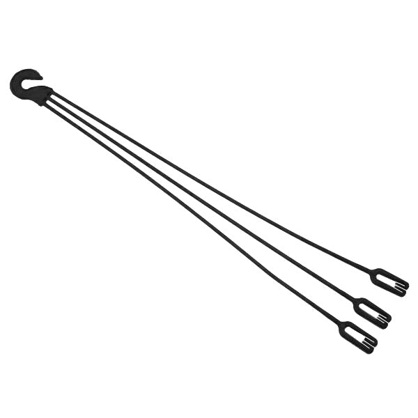 Plastic Hanger Oriental Clasp Hook Black