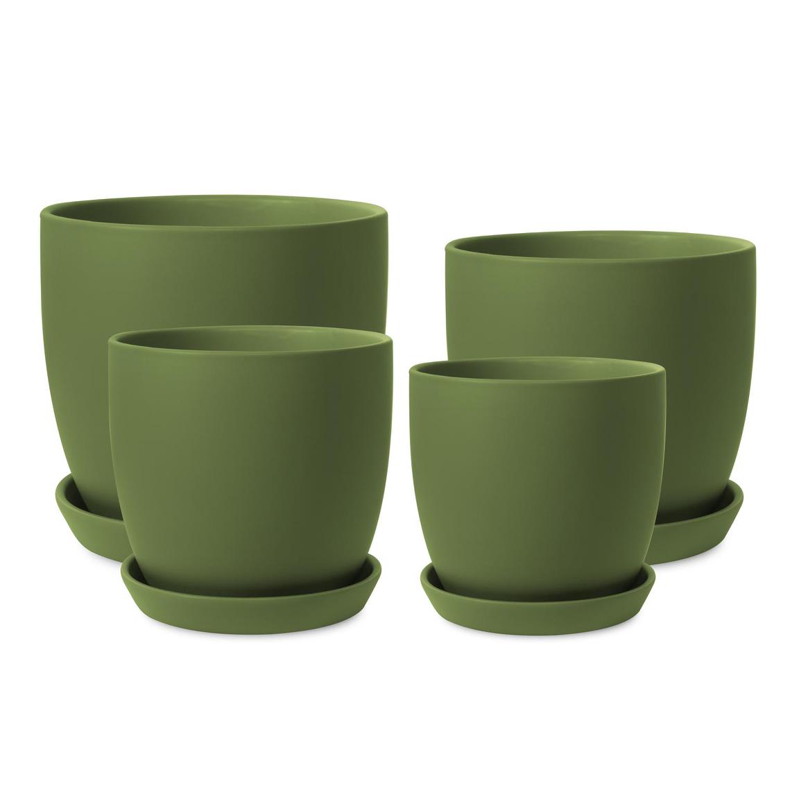 Tulip Pot with Saucer - Kiwi Berry