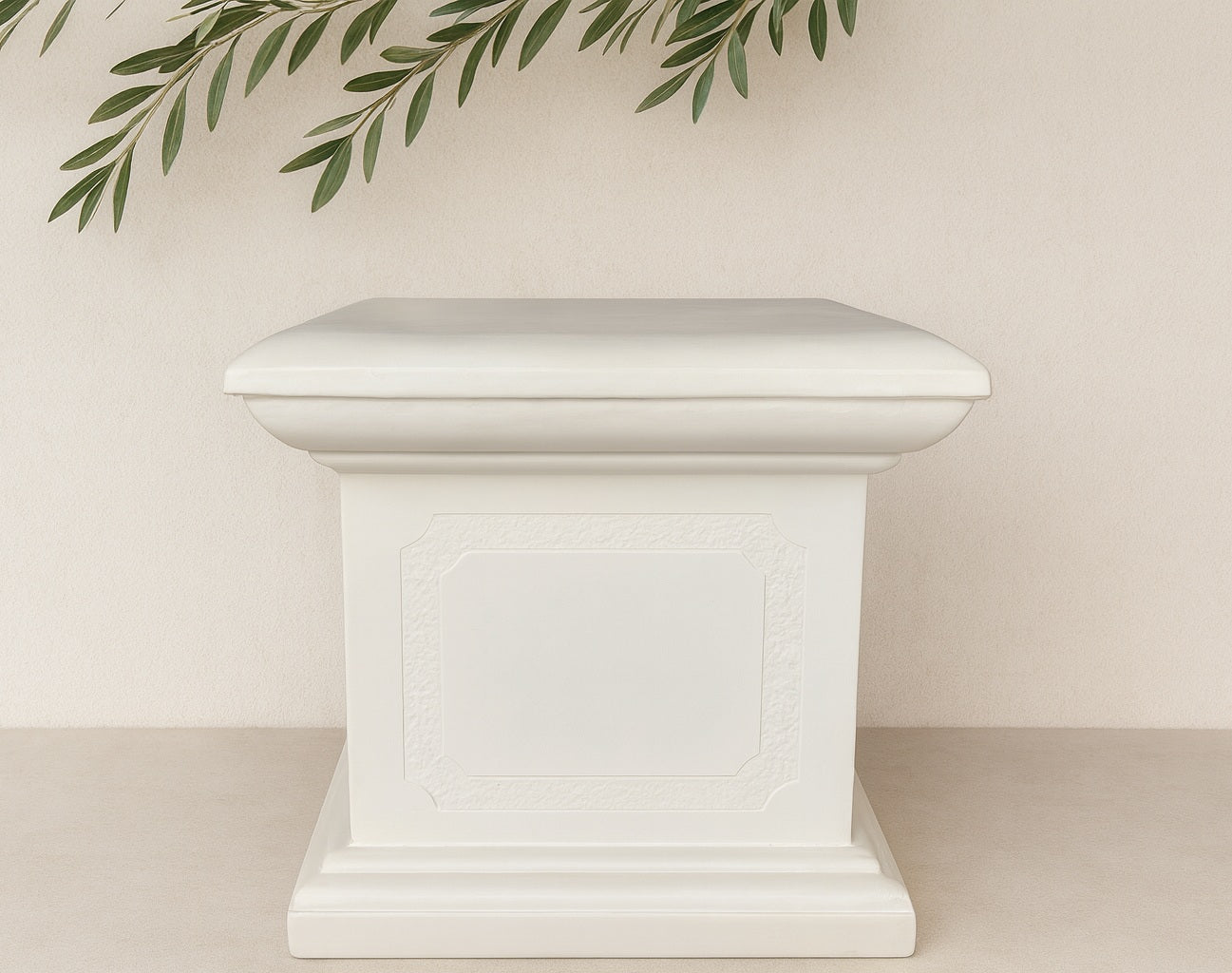 Barcoo Glass-Reinforced Concrete Pedestal - Matt White