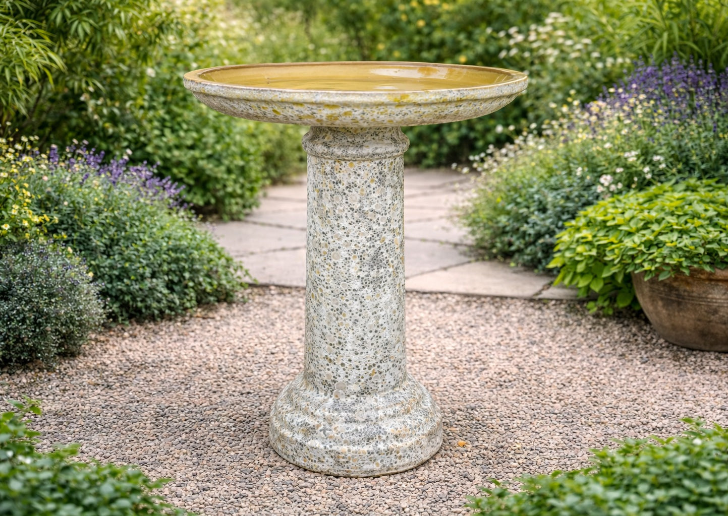 Bird Bath - Ceramic Bubble White