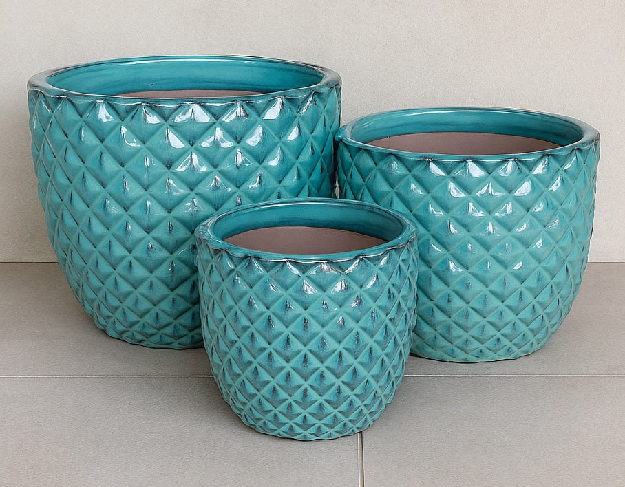 Ceramic Pineapple Pot - Juicy Green