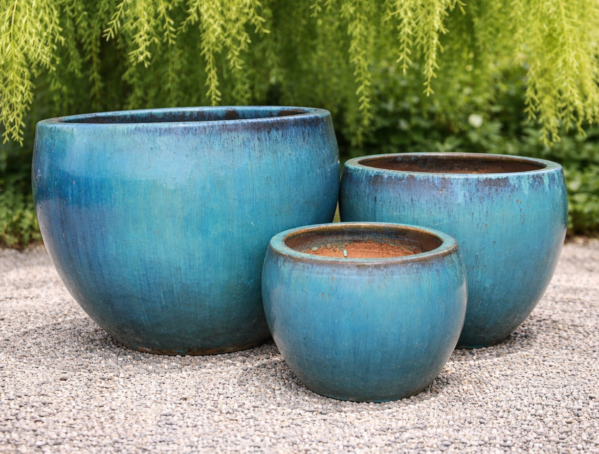 Ceramic Short Egg Pot - Juicy Green