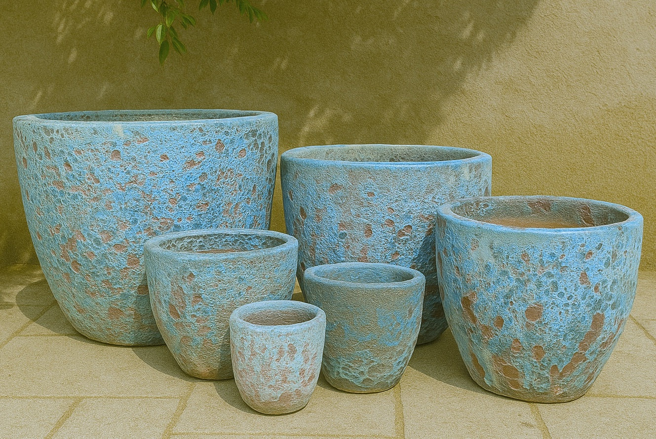 Ceramic Tall Egg Pot - Bubble Green