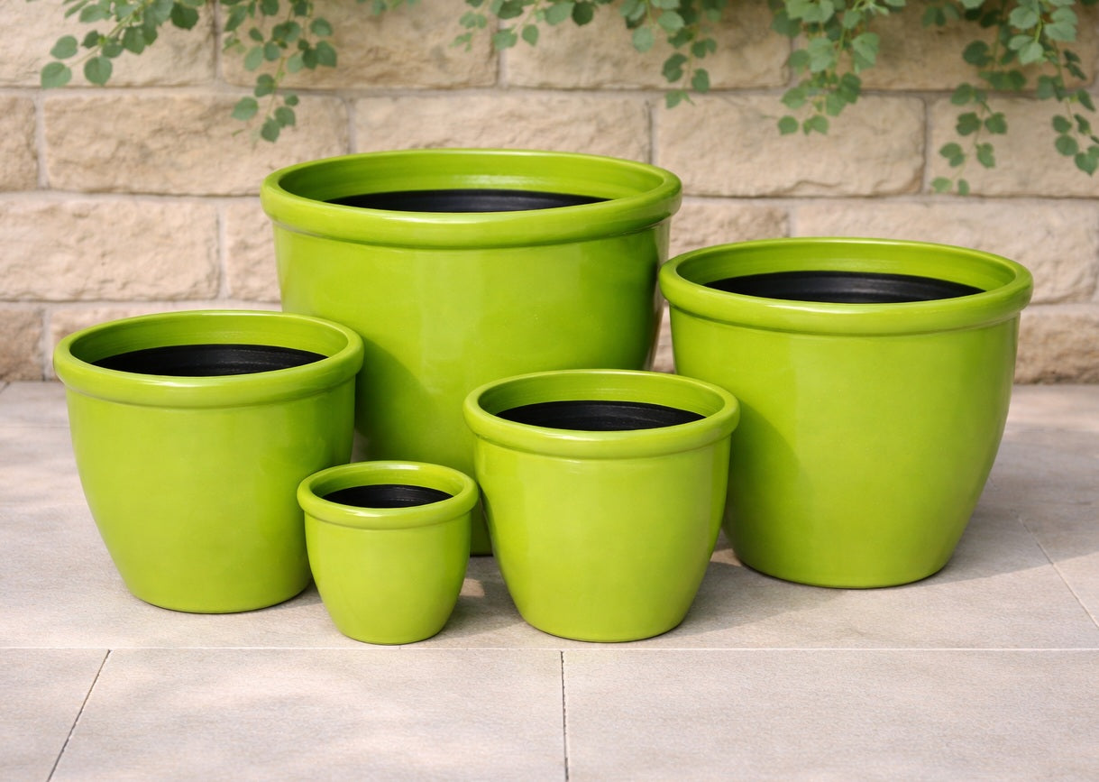 Decor 352 Pot - Gloss Lime Green