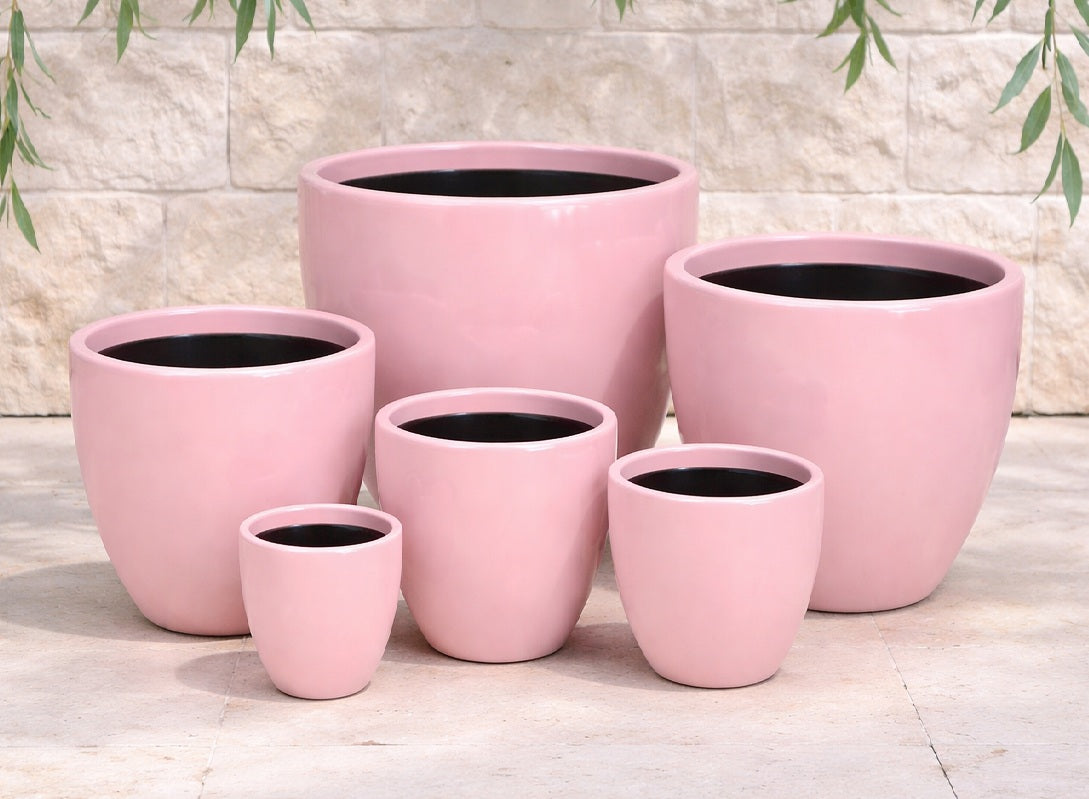 Decor Tall Egg Pot - Matt Dusty Pink