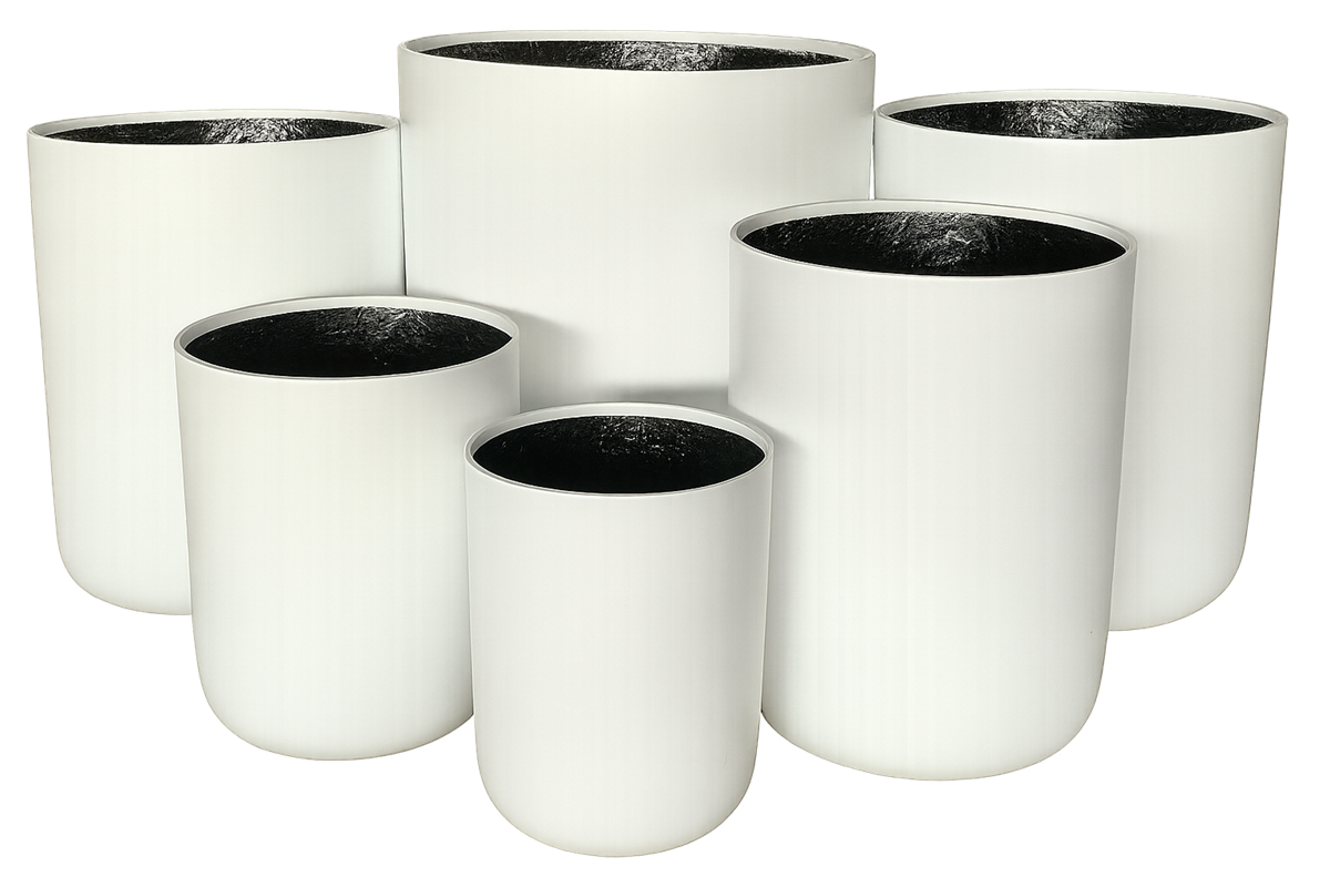 Long John Fibreglass Pot - Matt White