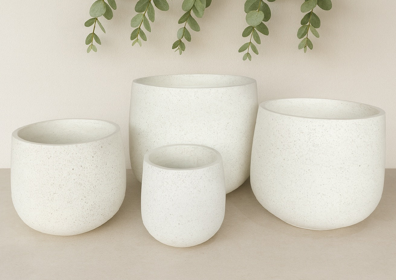 Bunge Fibrecrete Pot - Terrazzo White