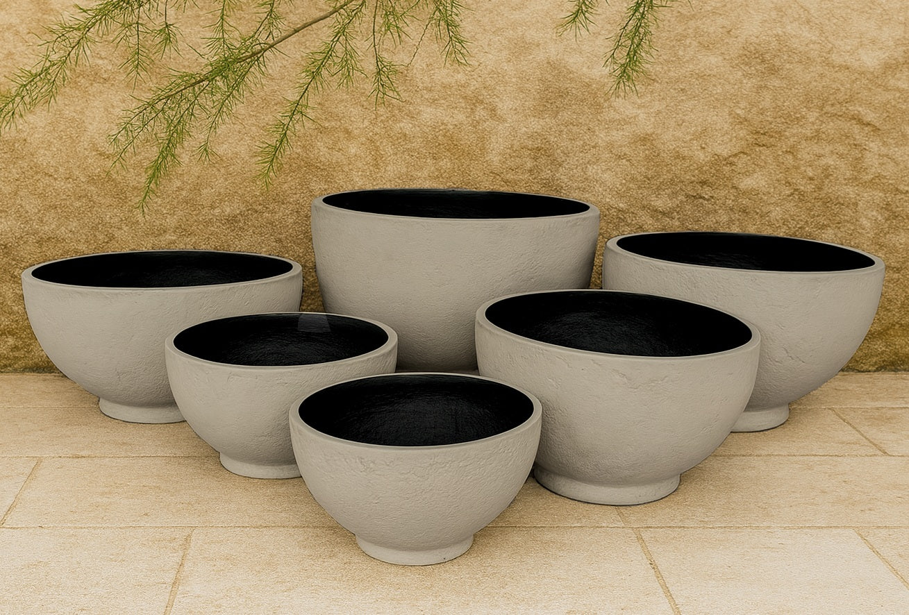 Lilly Glass-Reinforce Concrete Pot - Galah