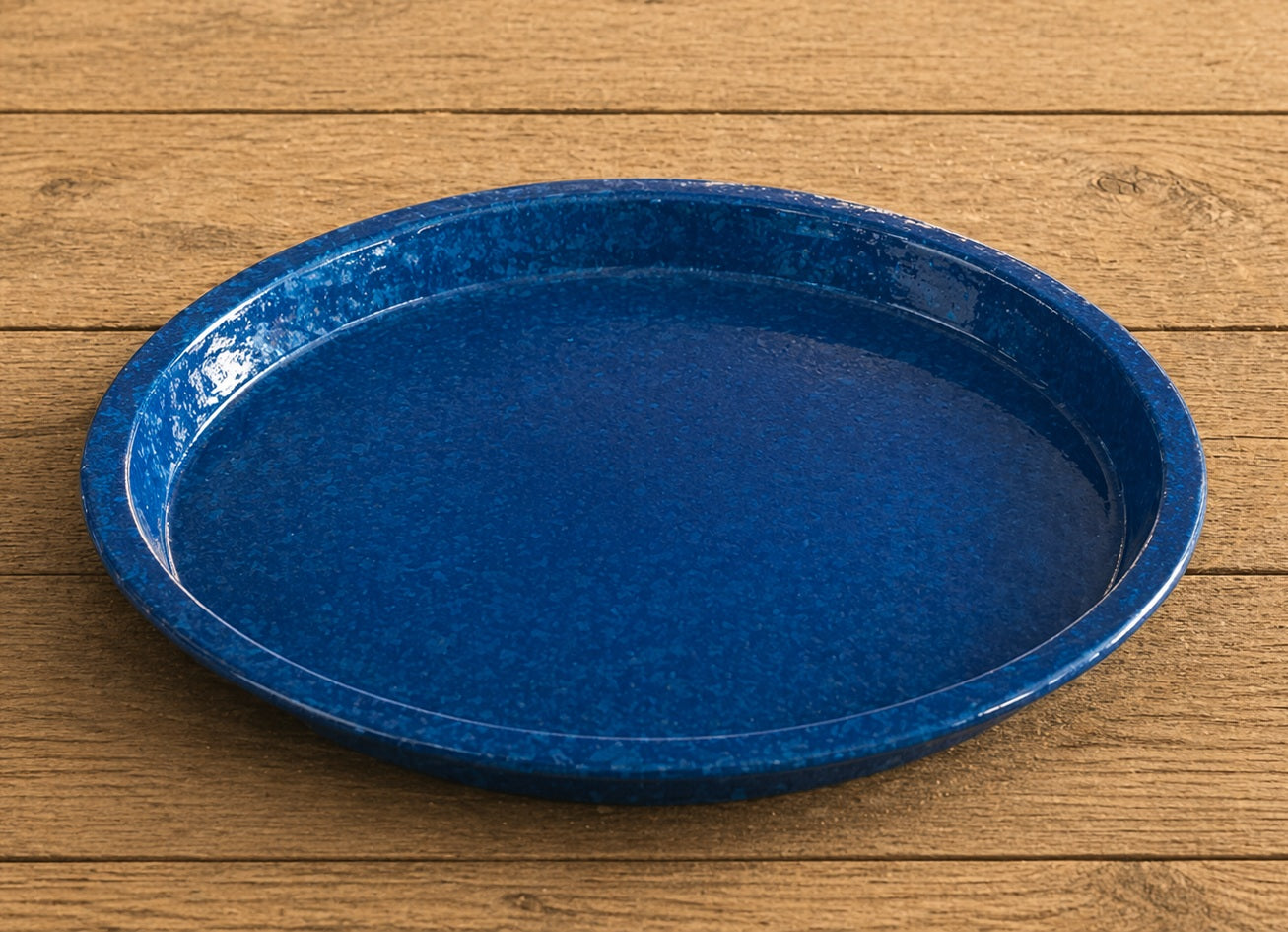 Round Rim Fibreglass Saucer - Gloss Juicy Blue