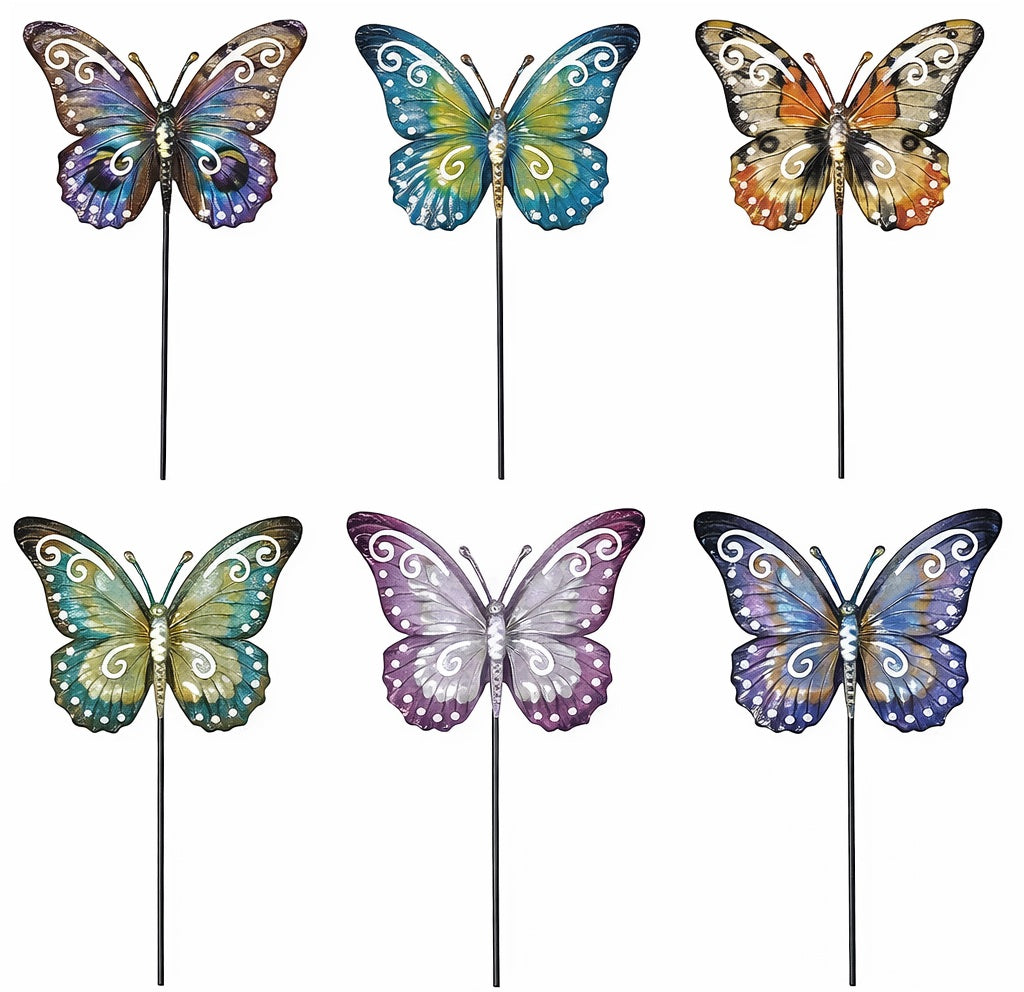 Metal Butterfly on Garden Stake