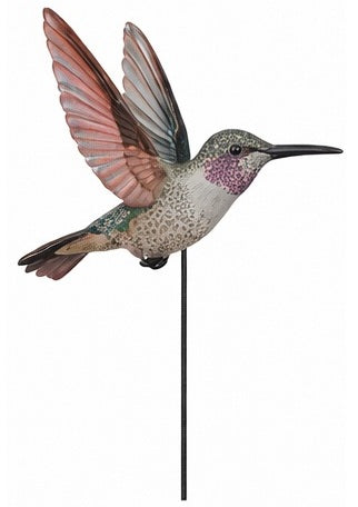 Metal Bird on Garden Stake