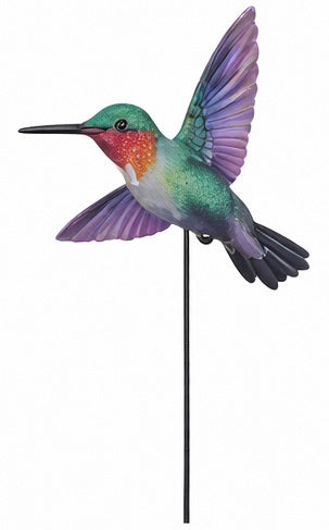 Metal Bird on Garden Stake