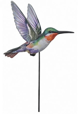 Metal Bird on Garden Stake