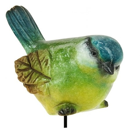 Marble Bird on Garden Stake