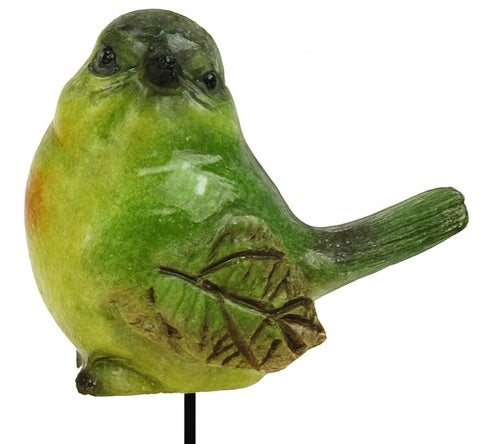 Marble Bird on Garden Stake