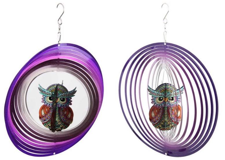 Spinner - Purple Metal Owl