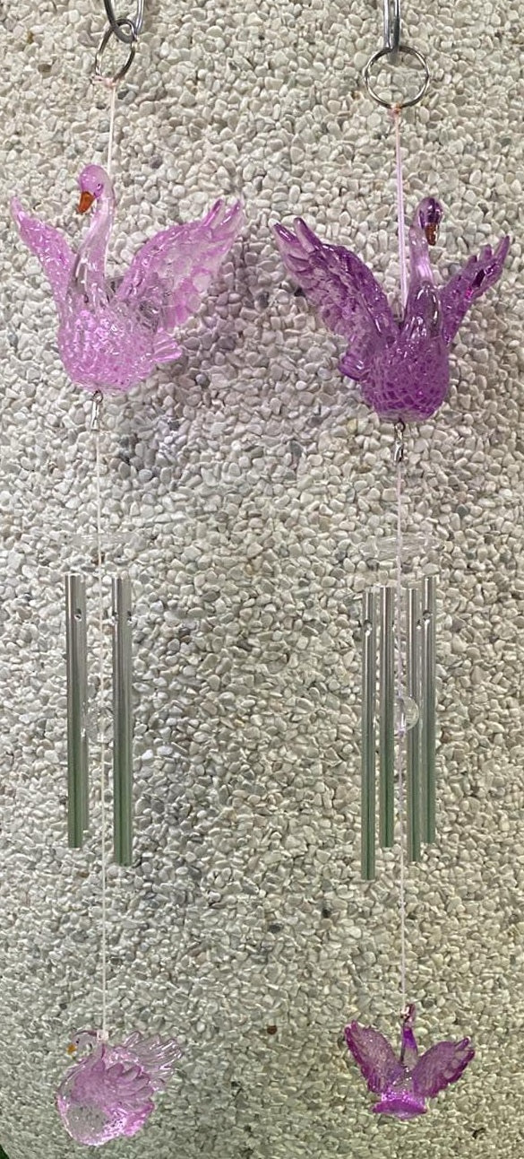 Wind Chime Acrylic Swan