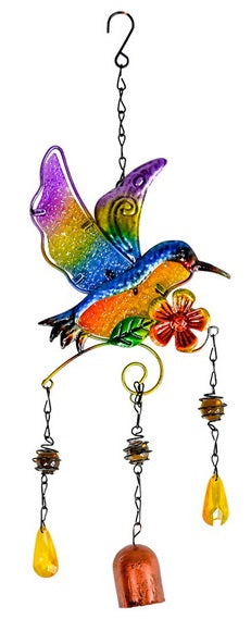 Wind Chime Glass Metal Critter