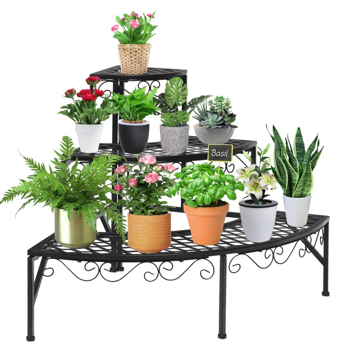 Plant Stand - 3-Tier Corner Fan