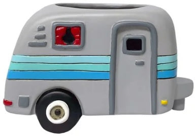 Allen Designs Planter - Happy Camper - Grey & Blue