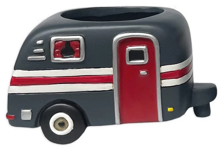 Allen Designs Planter - Camper Life - Dark Grey & Red