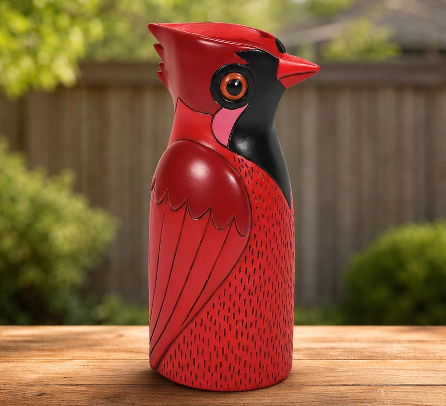 Allen Designs Watering Can Planter - Cardinal - Red & Black