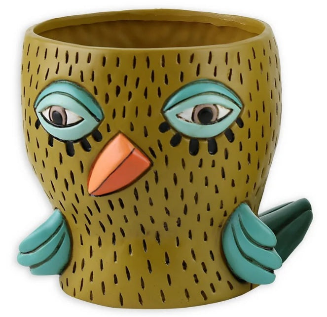 Allen Designs Planter - Chick A Dee - Brown