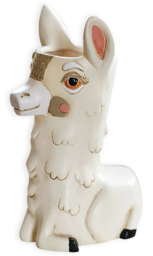 Allen Designs Planter - Llama Love Vase - White