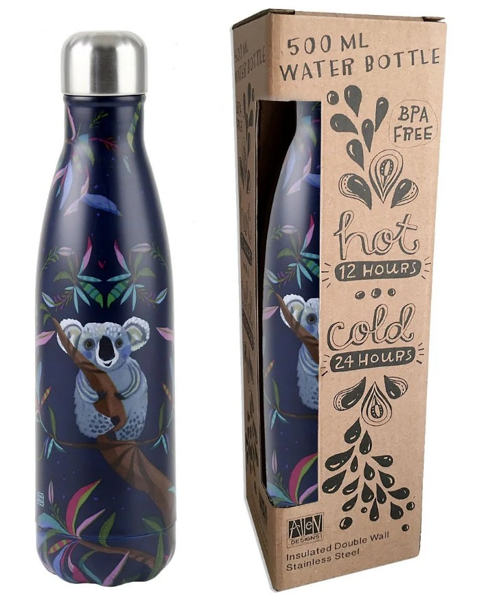 Allen Designs Double-Wall Insultated Water Bottle - Koala