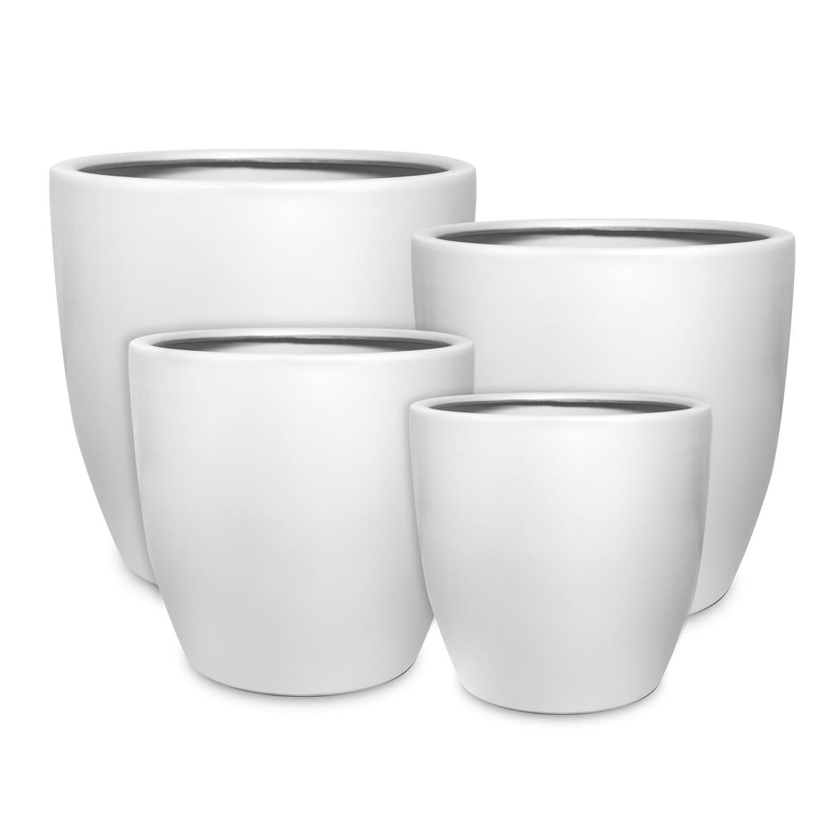 Ayrton Cover Pot - - White