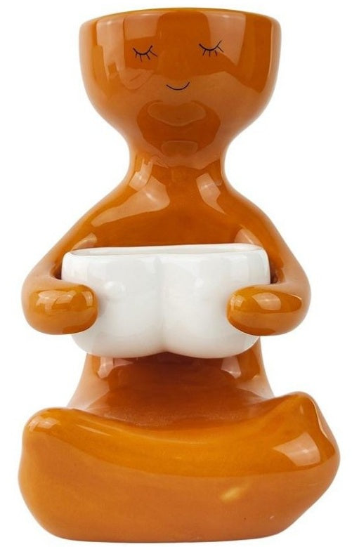 Person Holding A Pot Planter - Caramel
